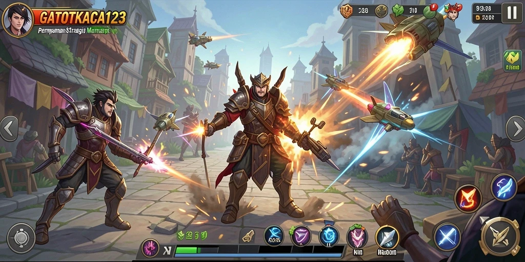 Tampilan gameplay GATOTKACA123 yang mendebarkan.