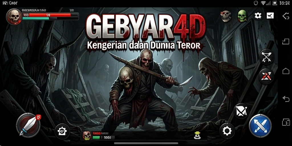 Screenshot GEBYAR4D menampilkan kengerian luar biasa dalam gameplay.